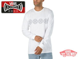 ☆VANS【バンズ】VANS×INDEPENDENT IRON CROSS LONG SLEEVE WHITE インディペンデント ロングスリーブ ホワイト 17234 [秋冬 SKATE SK8 スケボー ヴァンズ]10P13Dec15