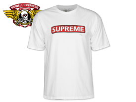 POWELL PERALTA パウエル・ペラルタ Supreme T-SHIRTS WHITE シュプリーム Tシャツ ホワイト 17629 22669[半袖 SKATE SK8 スケボー]