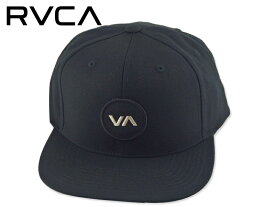 ☆RVCA【ルーカ】VA PATCH SNAPBACK BLACK パッチ スナップバック ブラック 18034 20294[メンズ レディース スケボー ニット帽]