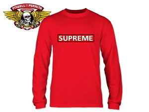 ��POWELL PERALTA�y�p�E�G���E�y�����^�zSupreme LONG SLEEVE T-SHIRTS RED �V���v���[�� �����O�X���[�u T�V���c ���b�h 17628 18106