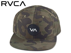 ☆RVCA【ルーカ】VA PATCH SNAPBACK CAMO パッチ スナップバック カモ 18034 [メンズ レディース スケボー ニット帽]