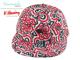 ☆DIAMOND SUPPLY X KEITH HARING【ダイヤモンド×キースへリング】PRINT SNAPBACK CAP MULTI キャップ マルチ 18321 [スケート SKATE メンズ レディース]