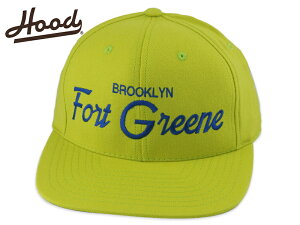 ��HOOD HAT�y�t�[�h�n�b�g�zBROOKLYN FORT GREEN SNAPBACK LIME �u���b�N���� �t�H�[�g�E�O���[�� �X�i�b�v�o�b�N ���C���@19057[MADE IN USA JAY-Z]