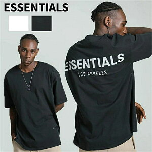 SALE�y���Ԍ���15%OFF�zESSENTIALS �G�b�Z���V�����Y T�V���c ���� �����Y ���f�B�[�X Logo T-Shirt ���� ���S T�V���c �u���b�N �z���C�g