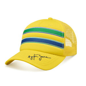 Ayrton Senna Formula 1 Stripes Trucker Baseball Cap �A�C���g���Z�i �x�[�X�{�[�� ���b�V���L���b�v �X�q �C�G���[