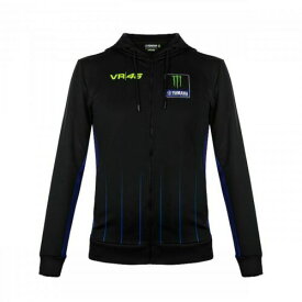 ★送料無料★Valentino Rossi VR46 Yamaha Racing Hoodie ヴァレンティノ ロッシ モンスター ヤマハ ジップアップ パーカー フーディー ブラック