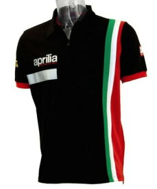 ★送料無料★Aprilia Official Team Black Polo Shirt アプリリア オフィシャル ポロシャツ 半袖 ブラック