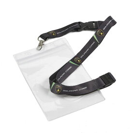 Lamborghini racing NeckStrap KeyClip LANYARD ランボルギーニ オフィシャル ネックストラップ ストラップ ブラック