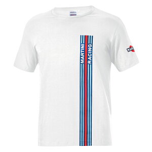 ������������Sparco Martini Racing Big Stripes Logo T-shirt �}���e�B�[�j �X�g���C�v ���S T�V���c ���� �z���C�g