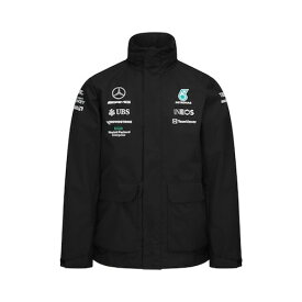 ★送料無料★ Mercedes-AMG F1 Official Team Rain Jacket Coat Hamilton Russell ベンツ オフィシャル ハミルトン レイン ジャケット ブラック アウター