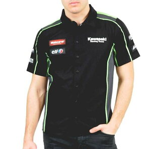 ������������Kawasaki Motocard Team Race Shirt �J���T�L �I�t�B�V���� �V���c ���� �u���b�N