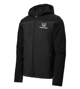 ������������Honda Black Hooded Softshell Jacket �z���_ �\�t�g�V�F�� �W���P�b�g �A�E�^�[ �u���b�N
