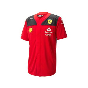 �������� Scuderia Ferrari Miami Baseball Shirt �t�F���[�� �x�[�X�{�[�� �V���c ���� ���b�h