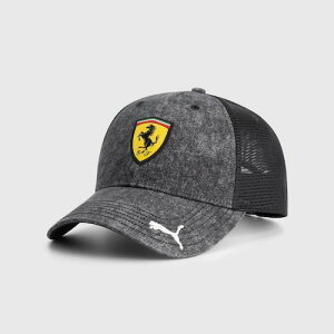 �������� Scuderia Ferrari Trucker Cap �t�F���[�� ���b�V���L���b�v �X�q �u���b�N