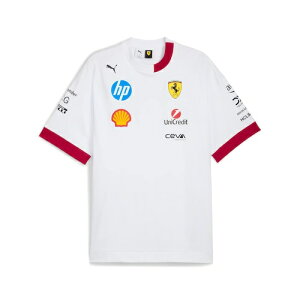 �������� Scuderia Ferrari F1 Driver T-shirt 2025 �t�F���[�� T�V���c ���� �z���C�g