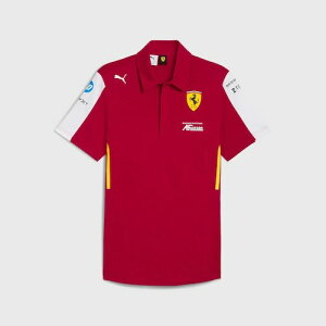 �������� Scuderia Ferrari F1 2025 Team WEC LMH Le Mans Polo Shirt �t�F���[�� �|���V���c ���� ���b�h