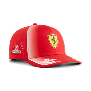 �������� Scuderia Ferrari Charles Leclerc Driver Hat �t�F���[�� �x�[�X�{�[�� �L���b�v �X�q ���b�h �V�������E���N���[��