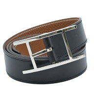 【お値引き】HERMES エルメス ベルト カンタン BOXカーフ トリヨンクレマンス リバーシブル ブラック ゴ…