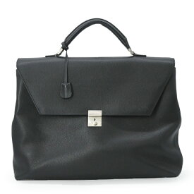 【美品】VALEXTRA ヴァレクストラ Avietta アヴィエッタ ビジネスバッグ ブリーフケース グレインレザー ブラック メンズ ストラップ欠品