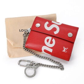 【未使用品】LOUIS VUITTON ヴィトン シュプリームコラボ チェーンコンパクトウォレット エピ レッド 赤 M67755