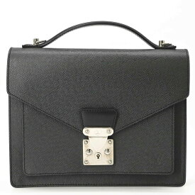 【美品】LOUIS VUITTON ルイヴィトン タイガ モンソー28 ハンドバッグ ビジネスバッグ ブラック 黒 ストラップ欠品 M32002