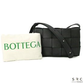 【美品】BOTTEGA VENETA ボッテガ ヴェネタ マキシイントレチャート カセットショルダーバッグ 肩掛けカバン ブラック 黒 ICチップ