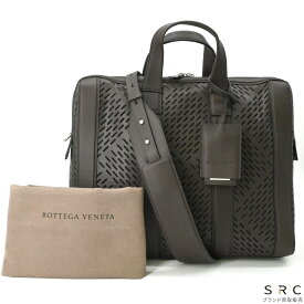 【未使用品】BOTTEGA VENETA ボッテガ ヴェネタ ブリーフケース ビジネスバッグ 書類鞄 メンズ ブラウン 茶 白タグ