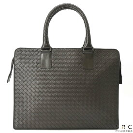BOTTEGA VENETA ボッテガ ヴェネタ イントレチャート ブリーフケース ビジネスバッグ 書類鞄 レザー ブラウン 茶 194669