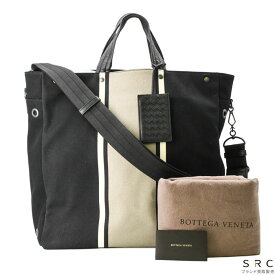 BOTTEGA VENETA ボッテガ ヴェネタ リバーシブル キャンバストート ショルダーバッグ ブラック 黒 白タグ