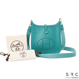 【美品】HERMES エルメス エブリン エヴリン TPM 16 アマゾン ショルダーバッグ レザー トリヨンクレマンス ブルーパオン ♯X レディース ストラップ付