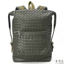【美品】BOTTEGA VENETA ボッテガヴェネタ イントレチャート バックパック リュックサック ビジネスバッグ 白タグ カーキグリーン 緑