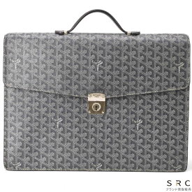 GOYARD ゴヤール シープル ブリーフケース ビジネスバッグ 書類鞄 メンズ グレー ホワイト 白 イエロー 黄色