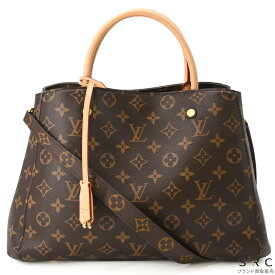 【美品】LOUIS VUITTON ルイ・ヴィトン モンテーニュ MM 2WAY ショルダー ハンドバッグ モノグラム キャンバス ブラウン 茶 M41056