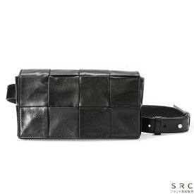 【美品】BOTTEGA VENETA ボッテガヴェネタ CASSETTE カセット マキシイントレ ボディバッグ ベルトバッグ ショルダー レザー ブラック 黒 651053