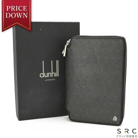 【美品】dunhill ダンヒル トラベルコンパニオン オーガナイザー ラウンドファスナー マルチ ダブルファスナー WINDSOR 長財布 メンズ 黒 ブラック