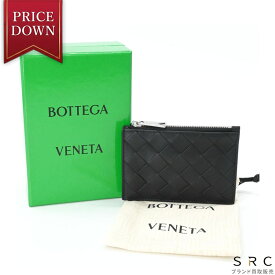 【未使用品】BOTTEGA VENETA ボッテガ ヴェネタ イントレチャート ファスナーカードケース キーリング ブラック 黒