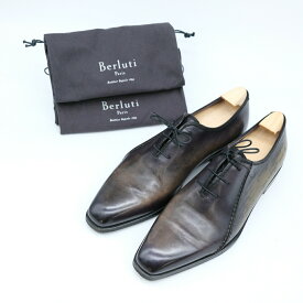 【お値引き】【美品】Berluti ベルルッティ アレッサンドロ スカーズ シューズ 靴 ドレスシューズ ビジネス カリグラフィ #8 約26.5cm シューツリー付き