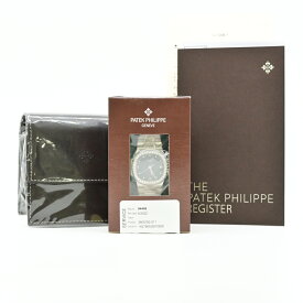 【メーカーOH済み】パテックフィリップ パテック PATEK PHILIPPE ノーチラス ダイヤ ベゼル インデックス ホワイトゴールド 腕時計 ダークブルー 3800/3G-011