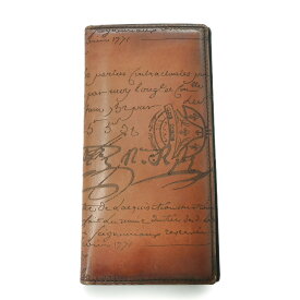【お値引き】【美品】Berluti ベルルッティ ロングウォレット 長財布 カリグラフィ スクリット レザーブラウン 茶