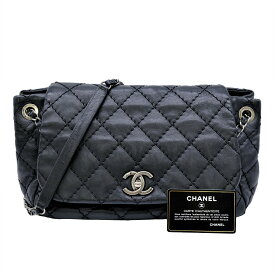 【お値引き】【美品】CHANEL シャネル ワイルドステッチ チェーンショルダー ハンドバッグ 2WAY ブラック 黒 カードシール有