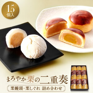 栗饅頭 栗しぐれ 詰め合わせ 15個入 送料無料 和菓子 スイーツ ギフト お菓子 プレゼント 誕生日 退職 挨拶 内祝い お返し お礼 手土産 お供え 法事 贈り物 敬老の日 母の日 父の日 お歳暮 お