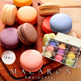 マカロン 9個入 ギフト 敬老の日 誕生日 退職 お菓子 お世話になりました 異動 挨拶 焼菓子詰合せ 個包装 プチギフト [冷] おしゃれ 可愛い スイーツ お礼 内祝い 出産内祝い 結婚内祝い 贈り物 手土産 お祝い 感謝 お返し 天使がくれたマカロン 送料無料 有名パティスリー