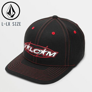 �{���R�� VOLCOM �L���b�v Hot Tune Flexfit �����Y �X�q �u���b�N FLEXFIT ���S 6�p�l�� �X�g���b�` �yD5532401�z