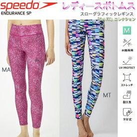 パンツ　ボトムス　スパッツ　レディース　女性用　SPEEDO　スピード　ロングパンツ　ヨガ　スポーツ　水陸両用　レギンス　スローグラフィックレギンス【SFW82233】