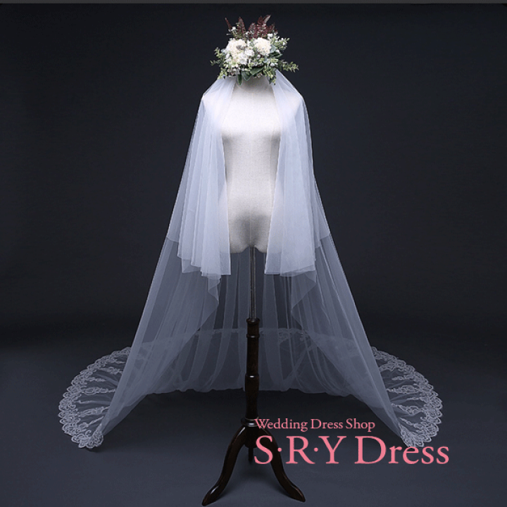 楽天市場】ウェディングベール ロング ヴェール Veil 横300×長300cm 2