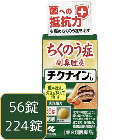 【第2類医薬品】 チクナインb 56 224 錠 小林製薬 蓄膿症 副鼻腔炎 慢性鼻炎 鼻づまり 辛夷清肺湯 漢方薬 生薬 シンイ オウゴン セッコウ チモ バクモンドウ 排膿 抗炎症 錠剤 内服薬 小型宅配便 宅配便