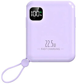 【店内全品2点10%／3点15%OFF】 【訳あり半額】 MagSafe モバイルバッテリー 10000mAh 3in1充電 iPhone ケーブル内蔵 Type-C急速充電 軽量 PSE認証 旅行災害出張用 #4