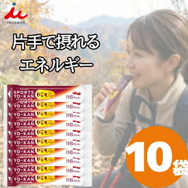 井村屋 スポーツようかん あずき 40g 10本入 送料無料 imuraya ようかん 羊羹 和菓子 スイーツ エネルギー補給 塩分補給 補給食 行動食 マラソン ランニング 登山 トレラン サイクリング ゴルフ 運動 スポーツ 部活 コンパクト まとめ買い セット