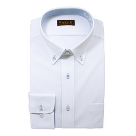 ニット ワイシャツ ※裄詰め対応不可 メンズ 長袖 ノーアイロン ストレッチ ボタンダウン 青 標準体 日本製生地 吸水速乾 2508ft 2510ft 2511ft