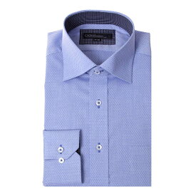 超形態安定 ワイシャツ メンズ 長袖 制菌 抗菌 防臭 ノーアイロン ノンアイロン ワイドカラー ブルー ドビー CYGNUS 標準体 2511ft